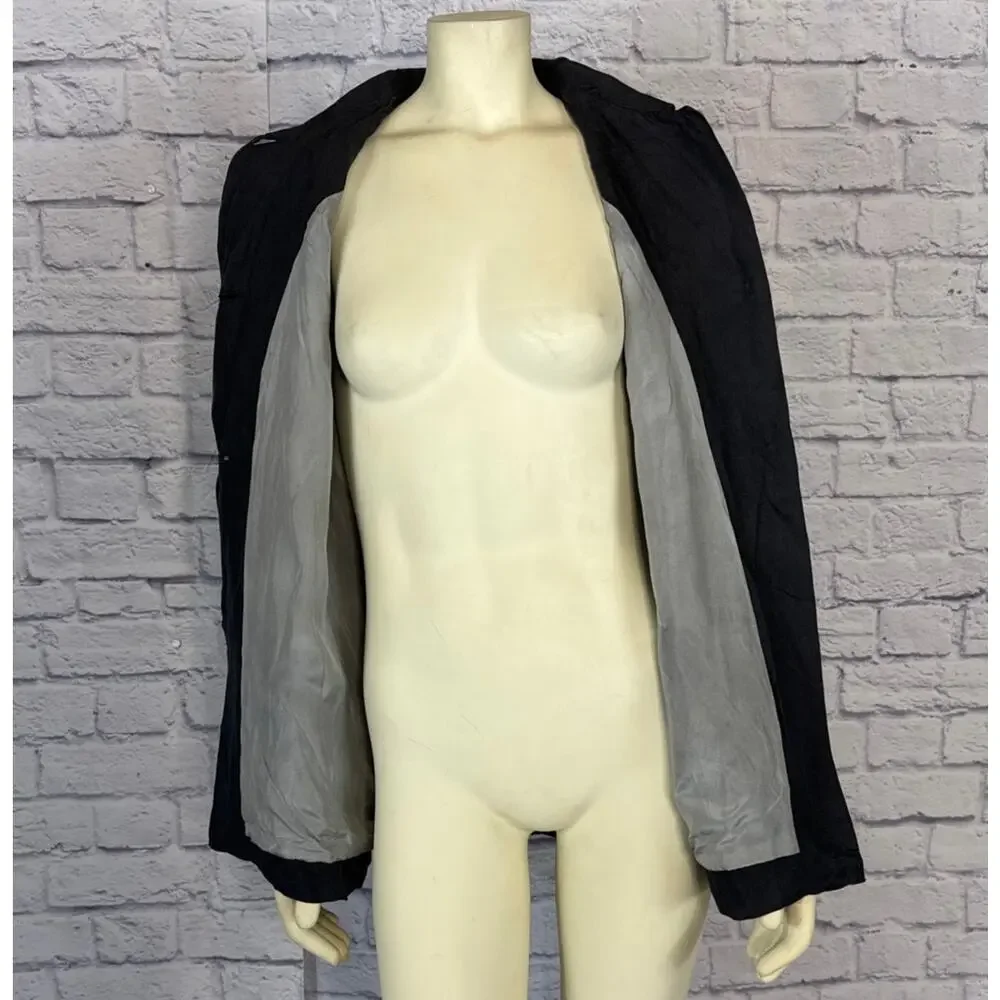 Vintage 90’s LAT NAYLOR THINK TANK black linen top/ jacket size medium to large